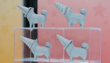 ACTOYS 螺旋柴犬 灰模展示