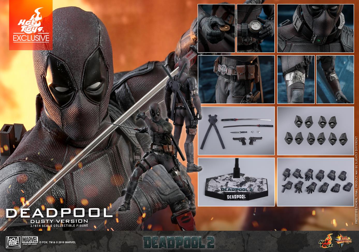 Hot Toys 打造特别带有灰尘和战损效果的电影造型  推出《死侍2》死侍 (灰尘版) 1:6比例珍藏人偶  SHCC上海漫控潮流博览会 ‧ 会场优先预订！