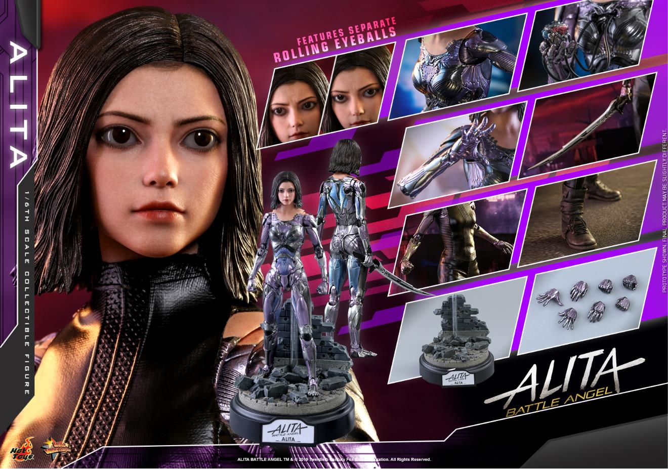 Hot Toys《阿丽塔：战斗天使》阿丽塔1:6比例珍藏人偶登场