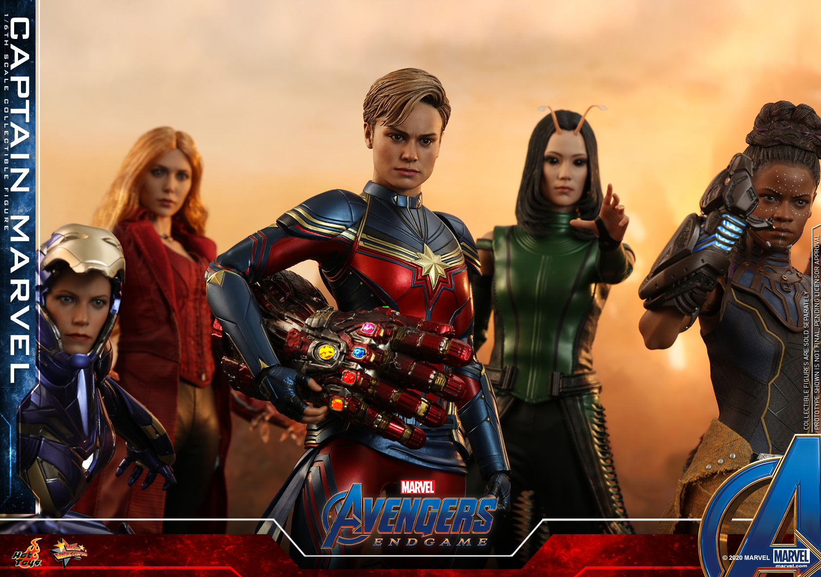 Hot Toys 《复仇者联盟4: 终局之战》惊奇队长1:6比例珍藏人偶 全新短发头雕造型 